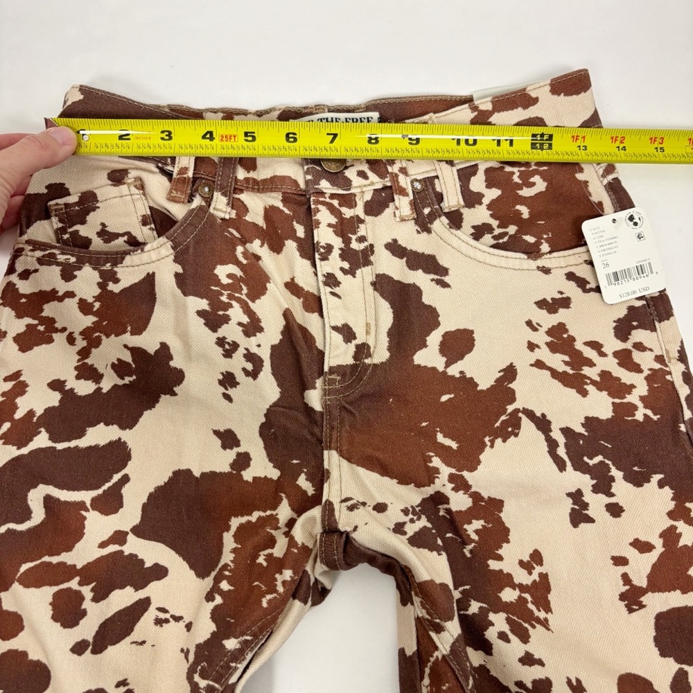Free People Risk Taker Printed Wide Leg in Tea Combo Size 26 - Picture 13 of 16